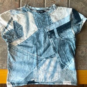 Motel Rocks Tiona Top in Denim Pocket. Worn Once